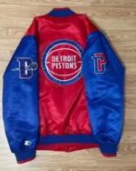 Pistons Ty Mopkins Red And Blue Satin Jacket
