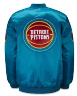 Pistons Ty Mopkins Teal Satin Jacket