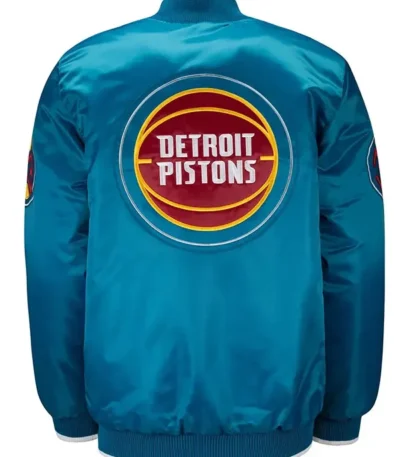 Pistons Ty Mopkins Teal Satin Jacket