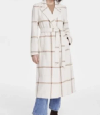 The Young and the Restless Chelsea Newman White Check Coat