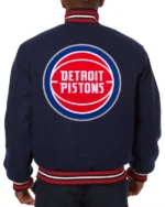 Varsity Detroit Pistons Navy Blue Wool Jacket