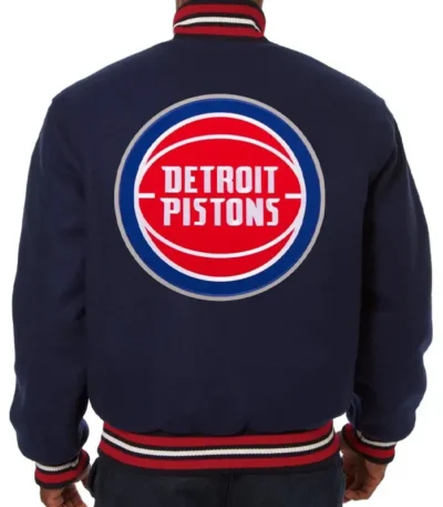 Varsity Detroit Pistons Navy Blue Wool Jacket