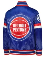 Youth Home Detroit Pistons Game Blue Satin Jacket