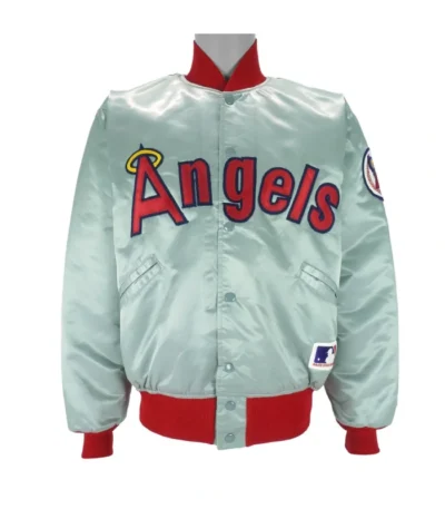 LA Angels 1990’s Silver Green Jacket