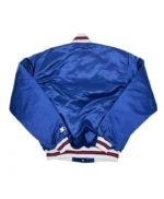 LA Angels Blue Bomber Satin Jacket