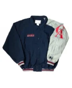 LA Angels Silver Gray and Blue Bomber Jacket