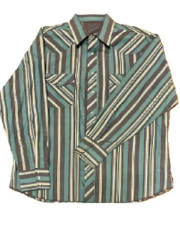 Carter Yellowstone Season 5 Green Striped Shirt