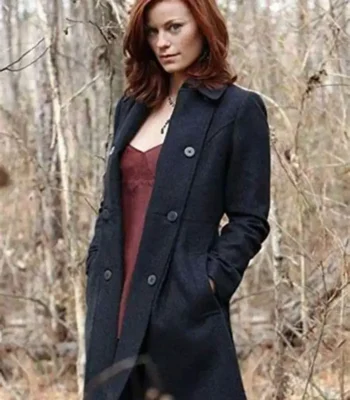 Cassidy Freeman The Vampire Diaries Black Wool Coat