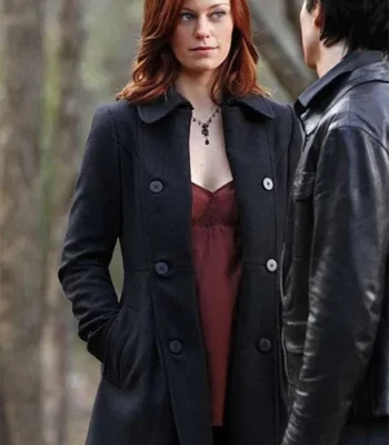 Cassidy Freeman The Vampire Diaries Black Wool Coat