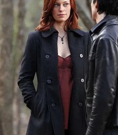 Cassidy Freeman The Vampire Diaries Black Wool Coat