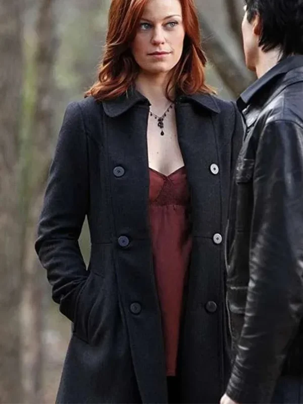 Cassidy Freeman The Vampire Diaries Black Wool Coat