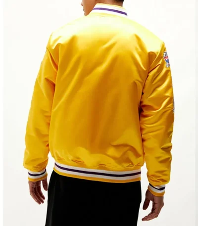 Champ City Los Angeles Lakers Yellow Satin Jacket