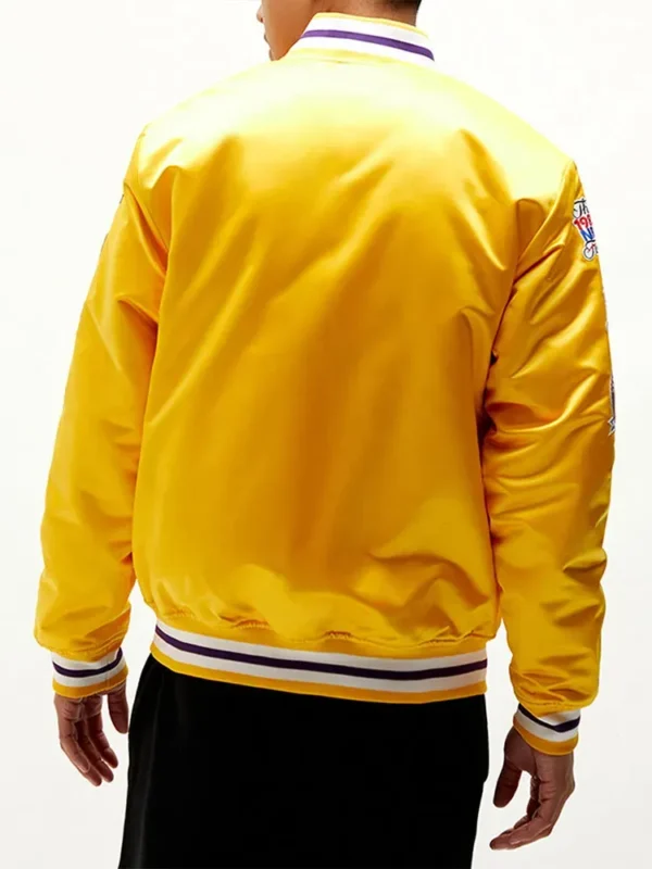 Champ City Los Angeles Lakers Yellow Satin Jacket