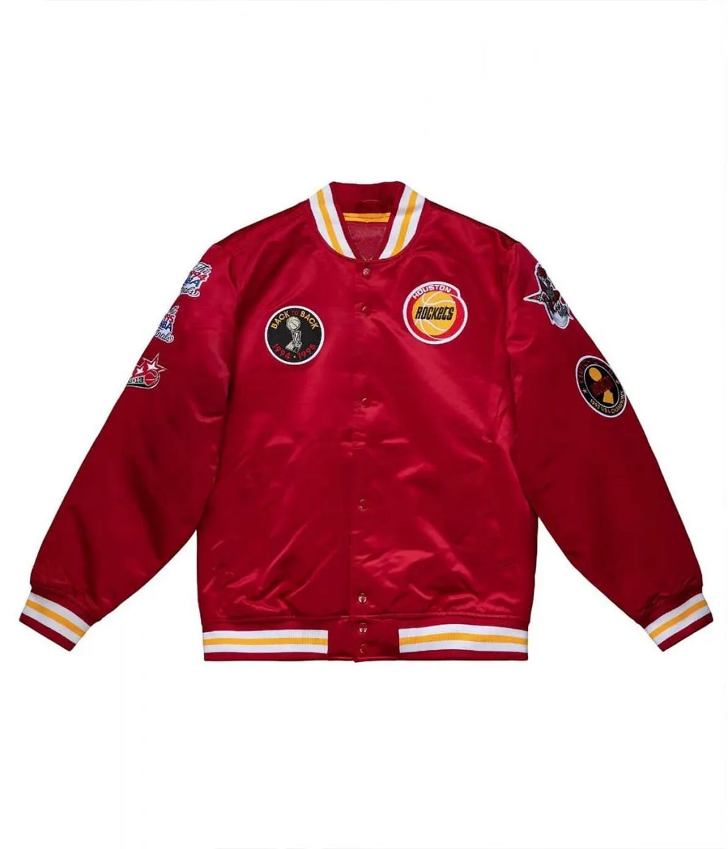 Champ City Rockets Satin Red Jacket Champ City Rockets Satin Red Jacket