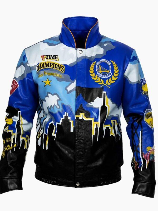 Championship Golden State Warriors Leather Jacket