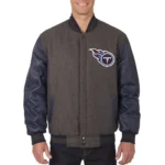 Charcoal-Navy Tennessee Titans Varsity Jacket