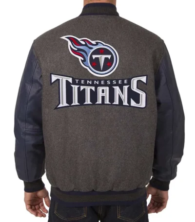 Charcoal-Navy Tennessee Titans Varsity Jacket