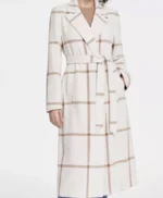 Chelsea Newman The Young and the Restless White Checked Coat