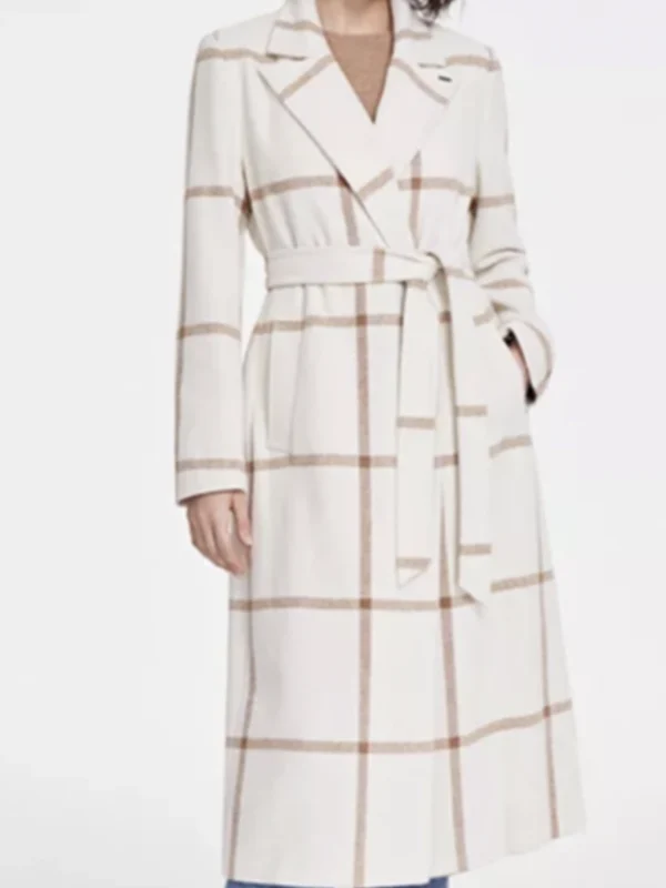 Chelsea Newman The Young and the Restless White Checked Coat