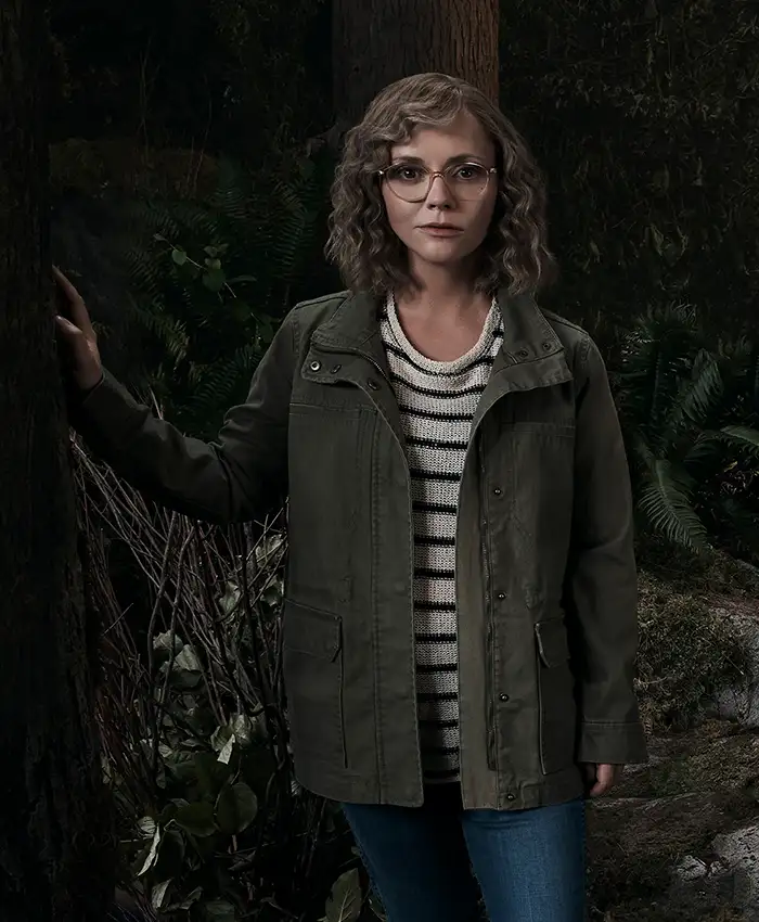 Christina Ricci Yellowjackets Misty Green Cotton Jacket Christina Ricci Yellowjackets Misty Green Cotton Jacket