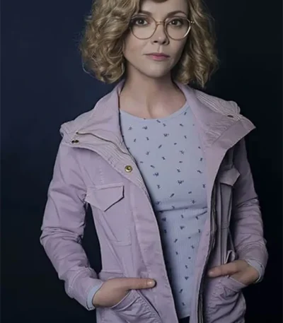 Christina Ricci Yellowjackets Purple Cotton Jacket