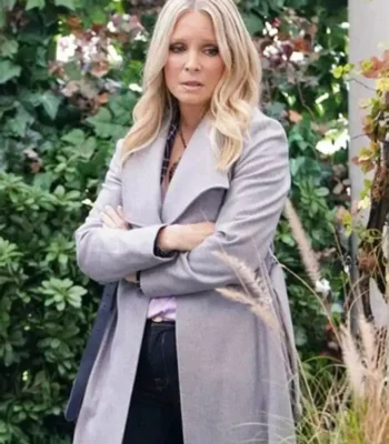 Christine Blair The Young and the Restless Grey Trench Coat