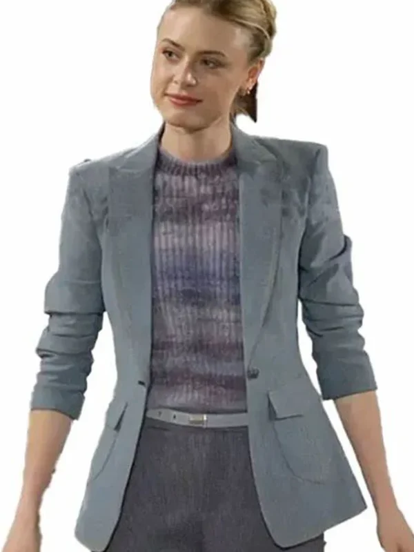 Claire Grace The Young and the Restless Single Breasted Grey Blazer