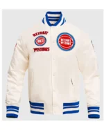 Classic Detroit Pistons Retro Rib Jacket