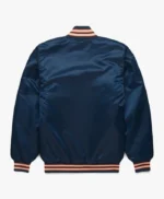 Detroit Tigers Classic Bomber Navy Satin Jacket