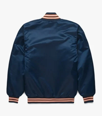 Detroit Tigers Classic Bomber Navy Satin Jacket