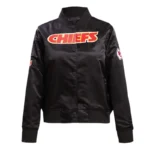 Classic Kansas City Chiefs Black Satin Jacket