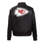 Classic Kansas City Chiefs Black Satin Jacket