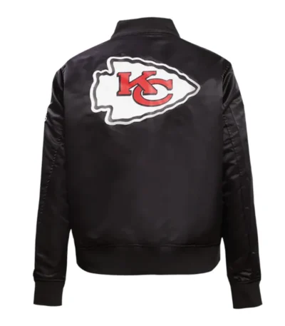 Classic Kansas City Chiefs Black Satin Jacket
