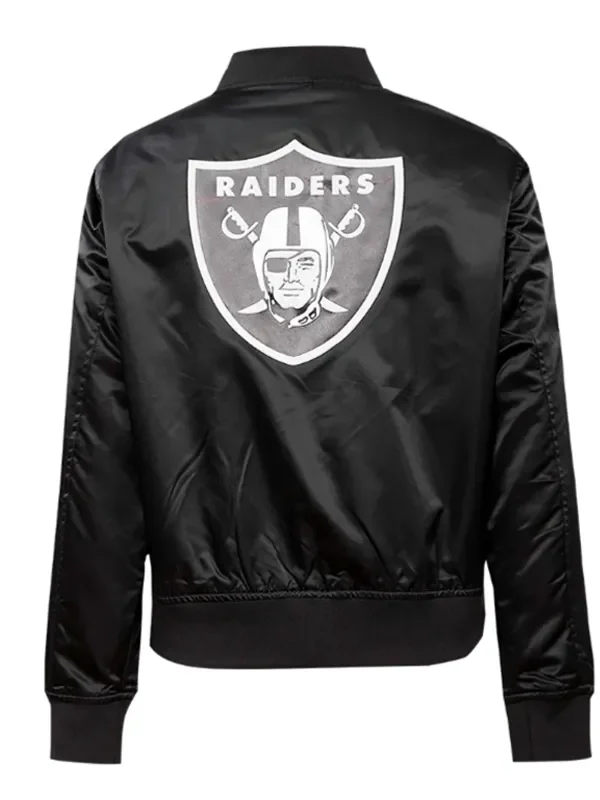 Classic Las Vegas Raiders Black Satin Jacket