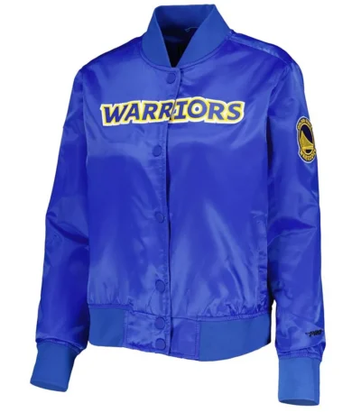 Classics Golden State Warriors Royal Satin Jacket