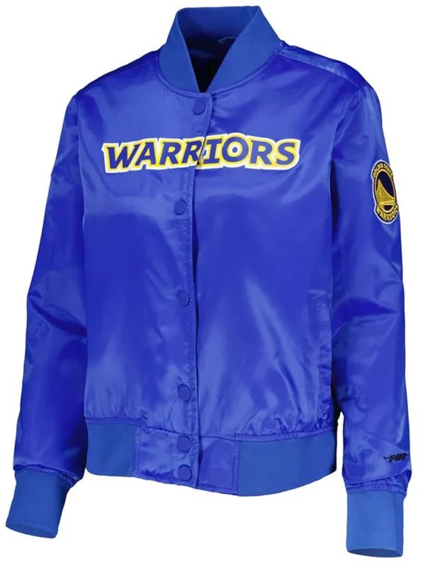 Classics Golden State Warriors Royal Satin Jacket
