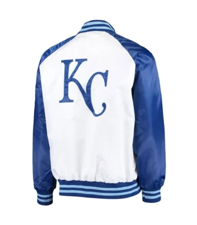 White/Royal Kansas City Royals Clean-Up Hitter Jacket