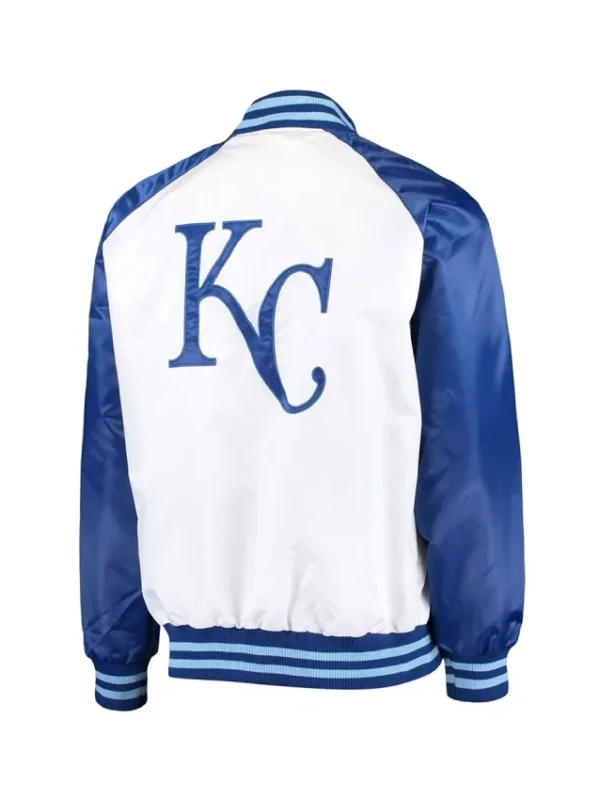 White/Royal Kansas City Royals Clean-Up Hitter Jacket