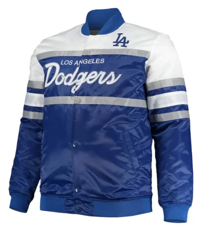Coaches LA Dodgers Satin Royal/Gray Jacket