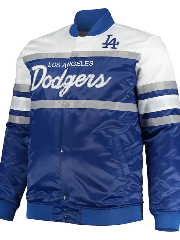 Coaches LA Dodgers Satin Royal/Gray Jacket