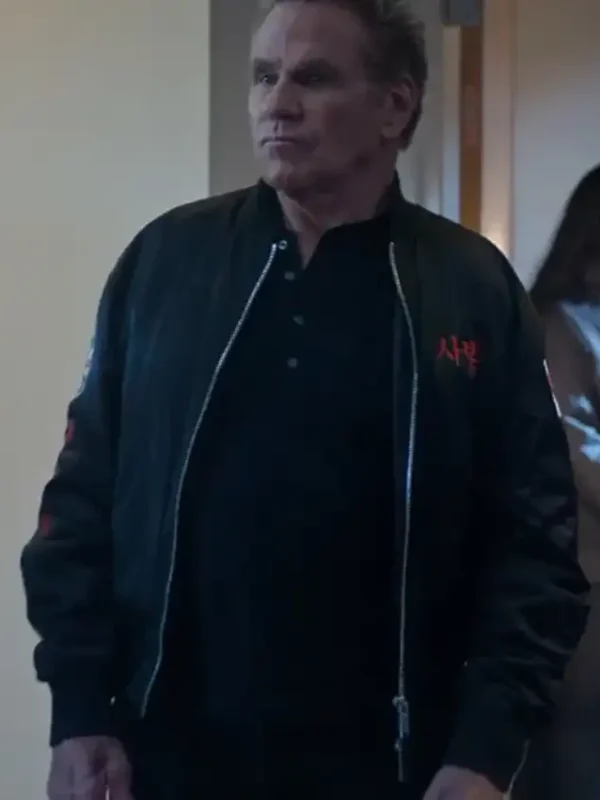 Cobra Kai John Kreese Black Bomber Jacket