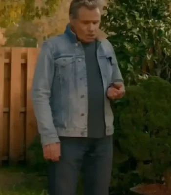 Cobra Kai John Kreese Sky Blue Denim Trucker Jacket