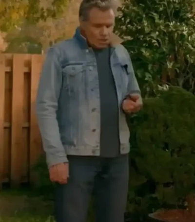 Cobra Kai John Kreese Sky Blue Denim Trucker Jacket