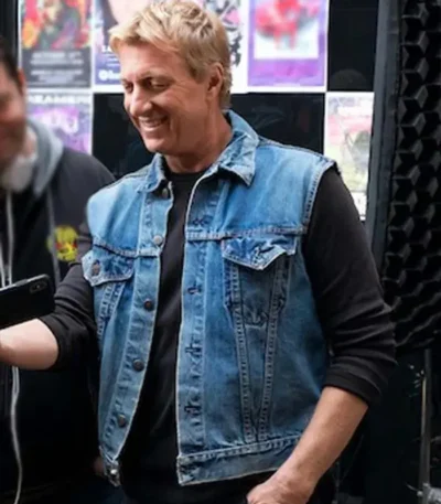 Cobra Kai Johnny Lawrence Blue Jean Denim Vest