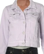 Cobra Kai S03 Samantha LaRusso Purple Denim Jacket