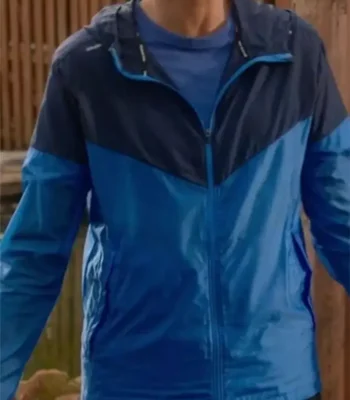 Cobra Kai S04 Daniel LaRusso Blue Hooded Track Jacket