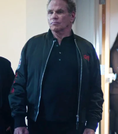 Cobra Kai S06 John Kreese Black Bomber Jacket