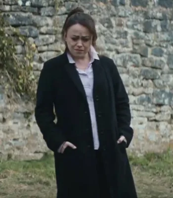DI Maia Lincoln Wolf S01 Black Long Coat