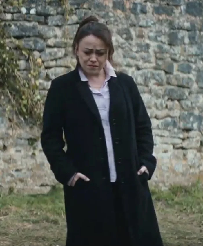 DI Maia Lincoln Wolf S01 Black Long Coat DI Maia Lincoln Wolf S01 Black Long Coat