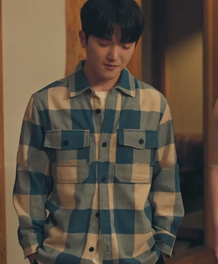 Dae XO Kitty S02 Blue Check Shirt Dae XO Kitty S02 Blue Check Shirt